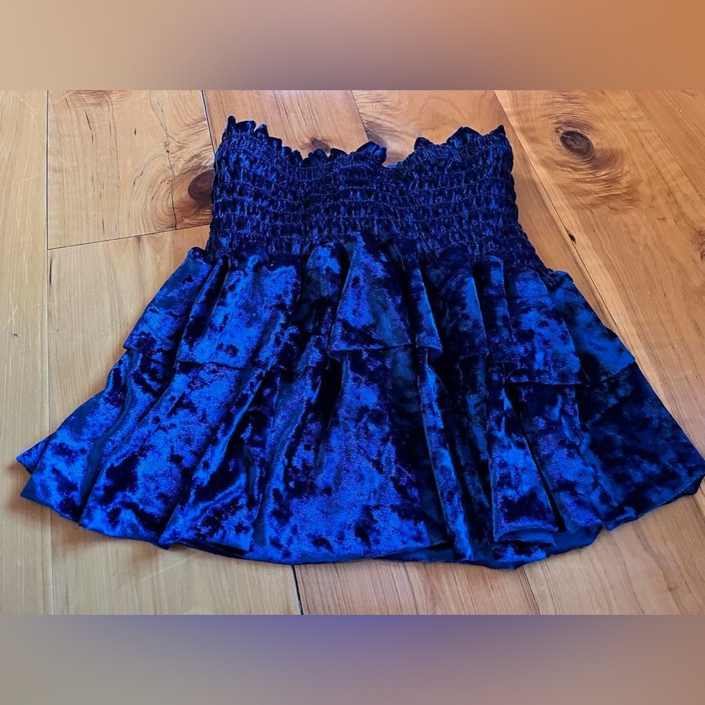 Cheryl’s Creations navy velvet skirt